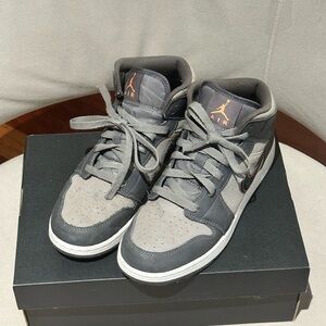 Air Jordan 1 Gray High-Top Sneakers